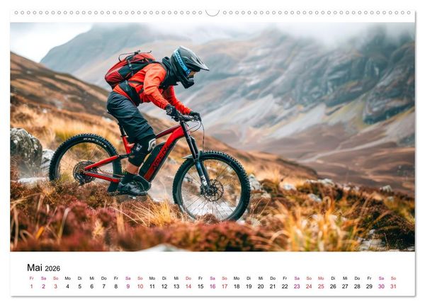 Produktbild: E-Bike einfach cool (hochwertiger Premium Wandkalender 2026 DIN A2 quer), Kunstdruck in Hochglanz