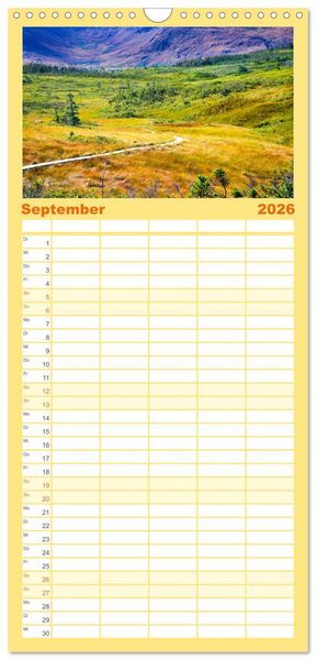 Produktbild: Familienplaner 2026 - Neufundland - wilde Sch&ouml;nheit im Atlantik mit 5 Spalten (Wandkalender, 21 x 45 cm) CALVENDO