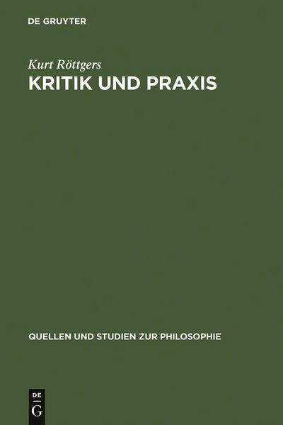 Produktbild: Kritik und Praxis