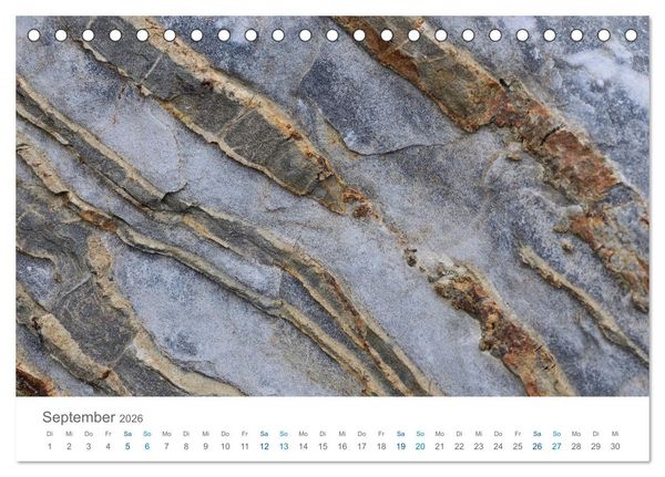 Produktbild: Die Natur als K&uuml;nstlerin - Sch&ouml;nheit der Steine (Tischkalender 2026 DIN A5 quer), CALVENDO Monatskalender