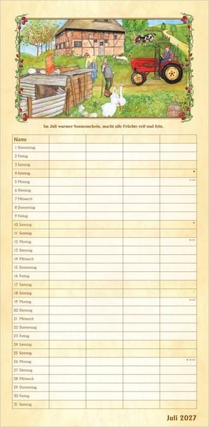 Produktbild: Bauernkalender Familienplaner 2027