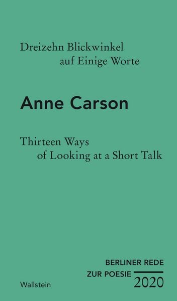 Produktbild: Dreizehn Blickwinkel auf Einige Worte / Thirteen Ways of Looking at a Short Talk