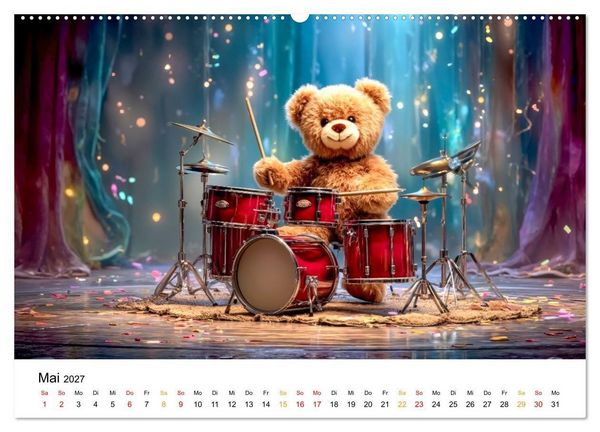 Produktbild: Teddyb&auml;r - klein aber oho (Wandkalender 2027 DIN A2 quer), CALVENDO Monatskalender