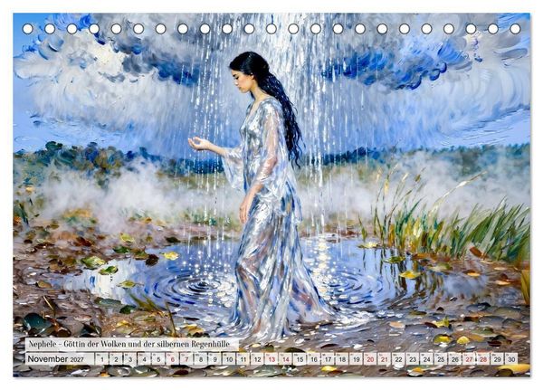 Produktbild: G&ouml;tter der Elemente - Griechische Mythologie Kunstkalender (Tischkalender 2027 DIN A5 quer), CALVENDO Monatskalender