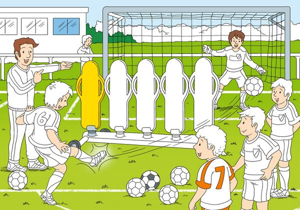 Produktbild: Fu&szlig;ball. Buntes Sticker-Malbuch