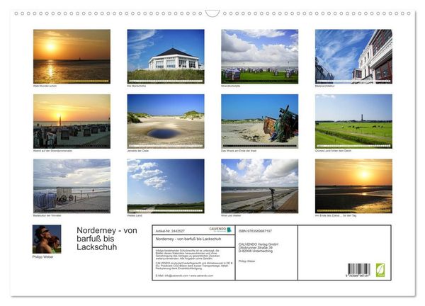 Produktbild: Norderney - von barfu&szlig; bis Lackschuh (Wandkalender 2027 DIN A2 quer), CALVENDO Monatskalender