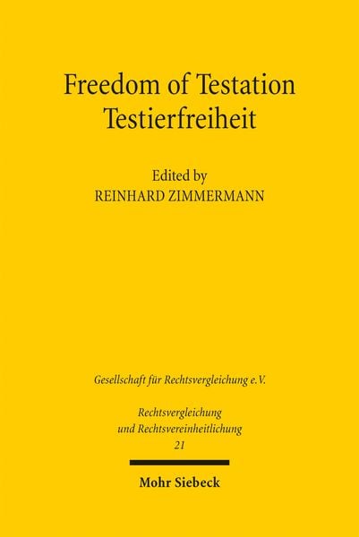 Produktbild: Freedom of Testation / Testierfreiheit