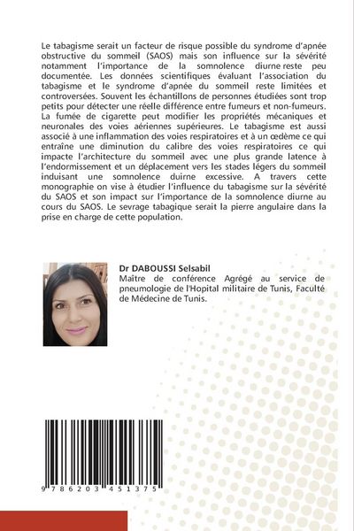 Produktbild: Tabac et Apn&eacute;es du Sommeil (SAOS)