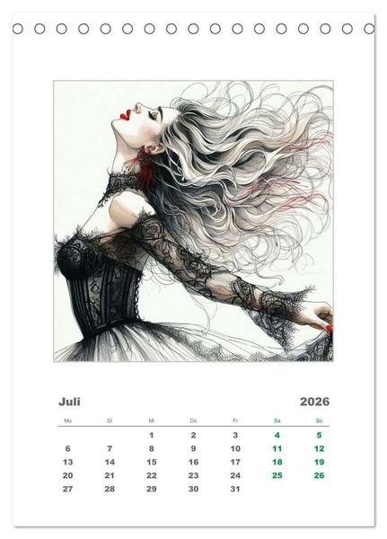 Produktbild: Im Rhythmus der Leidenschaft (Tischkalender 2026 DIN A5 hoch), CALVENDO Monatskalender