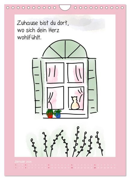 Produktbild: Weisheiten und Spr&uuml;che f&uuml;r mehr Lebensfreude! (Wandkalender 2026 DIN A4 hoch), CALVENDO Monatskalender