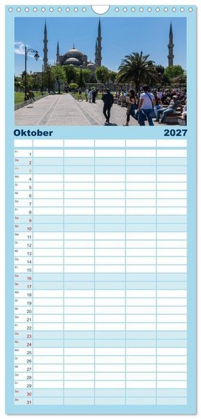Produktbild: Familienplaner 2027 - Istanbul - Stadt am Bosporus mit 5 Spalten (Wandkalender, 21 x 45 cm) CALVENDO