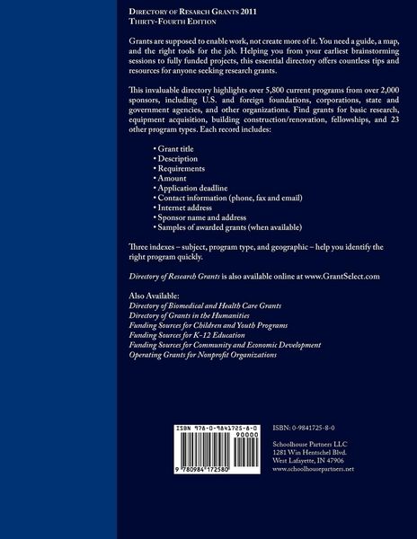 Produktbild: Directory of Research Grants 2011