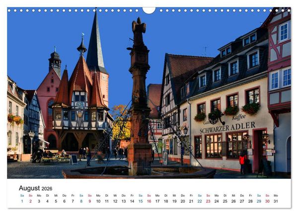 Produktbild: Michelstadt - Fachwerkromantik im Odenwald (Wandkalender 2026 DIN A3 quer), CALVENDO Monatskalender