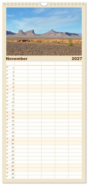 Produktbild: Familienplaner 2027 - Erlebe mit mir das traumhafte Marokko mit 5 Spalten (Wandkalender, 21 x 45 cm) CALVENDO
