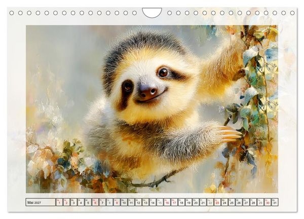 Produktbild: Faultiere. Das L&auml;cheln des Regenwaldes (Wandkalender 2027 DIN A4 quer), CALVENDO Monatskalender