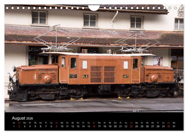 Produktbild: Schweizer Eisenbahn (Wandkalender 2026 DIN A4 quer), CALVENDO Monatskalender
