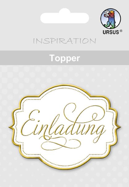 Produktbild: URSUS 8 Topper "Einladung", wei&szlig;/gold