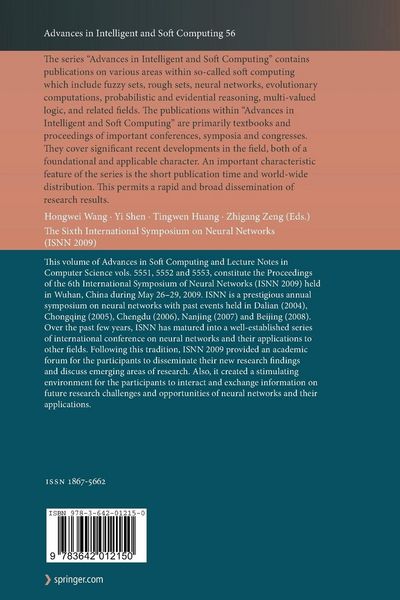 Produktbild: The Sixth International Symposium on Neural Networks (ISNN 2009)