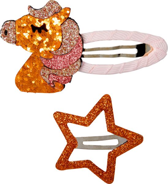 Produktbild: Haarclips Glitzerpferde no.3 - beautiful Stars, sort.i.D.