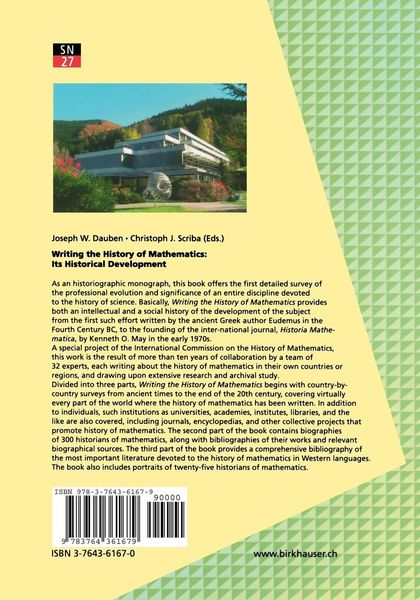 Produktbild: Writing the History of Mathematics: Its Historical Development