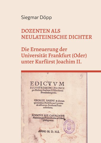 Produktbild: Dozenten als neulateinische Dichter