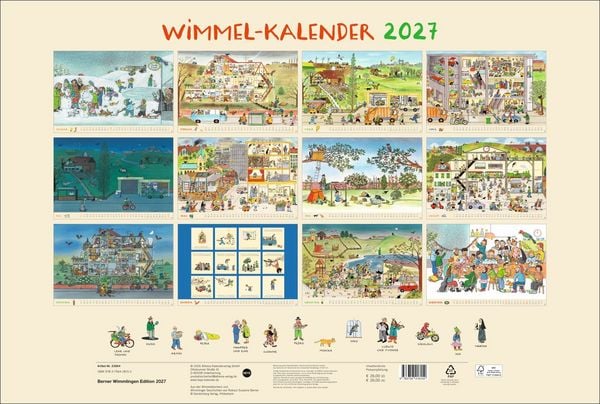 Produktbild: R.S. Berner Wimmel-Kalender 2027