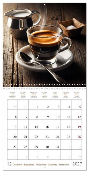 Produktbild: L'&acirc;me du caf&eacute; - Une passion au quotidien (Calendrier mural carr&eacute; 2027 30x30 cm) Calendrier double avec une page pour vos prises de notes