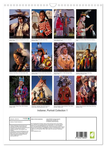 Produktbild: Indianer, Portrait Collection 1 (Wandkalender 2026 DIN A3 hoch), CALVENDO Monatskalender