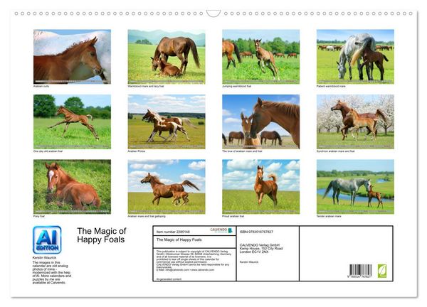 Produktbild: The Magic of Happy Foals (Wall Calendar 2027 DIN A2 landscape), CALVENDO 12 Month Wall Calendar