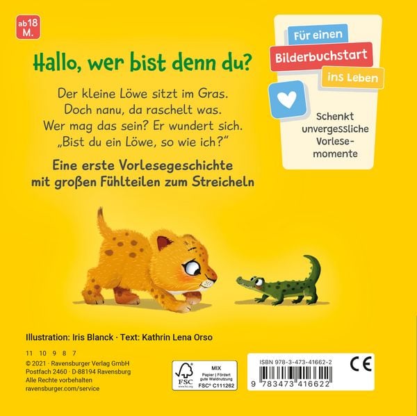 Produktbild: Mein erstes Vorlese-F&uuml;hlbuch - Bist du ein L&ouml;we?