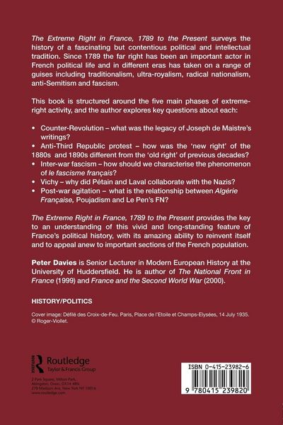 Produktbild: The Extreme Right in France, 1789 to the Present