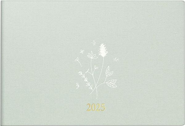 Rido/idé 7017515025 Taschenkalender Modell Septimus (2025) 'Wild Flowers' 2 Seiten = 1 Woche A6 quer 128 Seiten Leinen-E