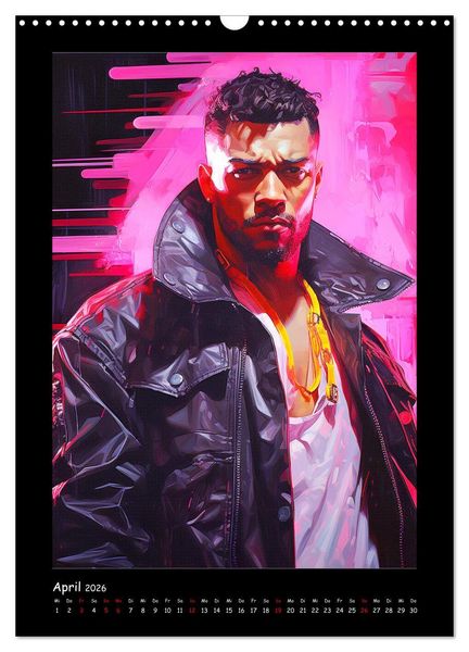 Produktbild: Cyberpunk Heroes. Futuristische Fusion von Technik und Kunst (Wandkalender 2026 DIN A3 hoch), CALVENDO Monatskalender