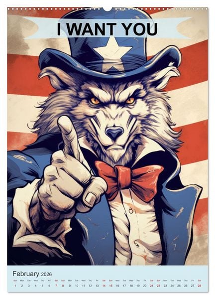 Produktbild: I want you animals (Wall Calendar 2026 DIN A2 portrait), CALVENDO 12 Month Wall Calendar