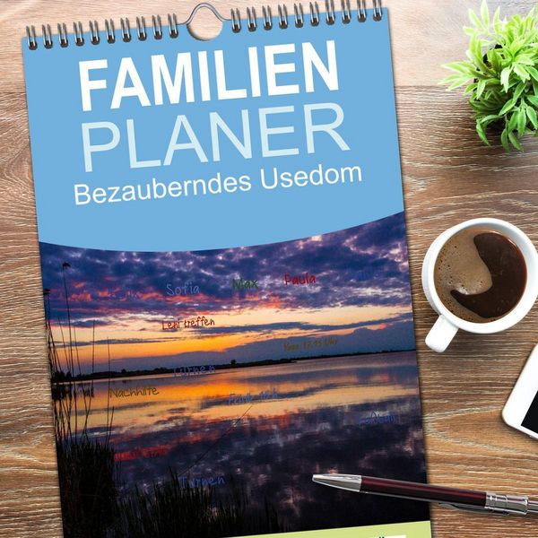 Produktbild: Familienplaner 2026 - Bezauberndes Usedom mit 5 Spalten (Wandkalender, 21 x 45 cm) CALVENDO