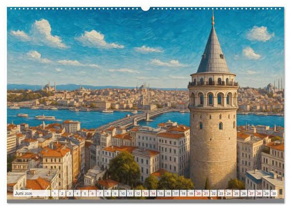 Produktbild: Sehenswertes in Istanbul - Die Sprache der Farben (Wandkalender 2026 DIN A2 quer), CALVENDO Monatskalender