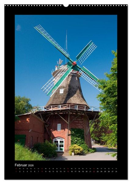 Produktbild: Windm&uuml;hlen in Deutschland (Wandkalender 2026 DIN A2 hoch), CALVENDO Monatskalender