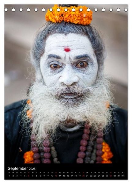 Produktbild: Portraits aus Indien (Tischkalender 2026 DIN A5 hoch), CALVENDO Monatskalender