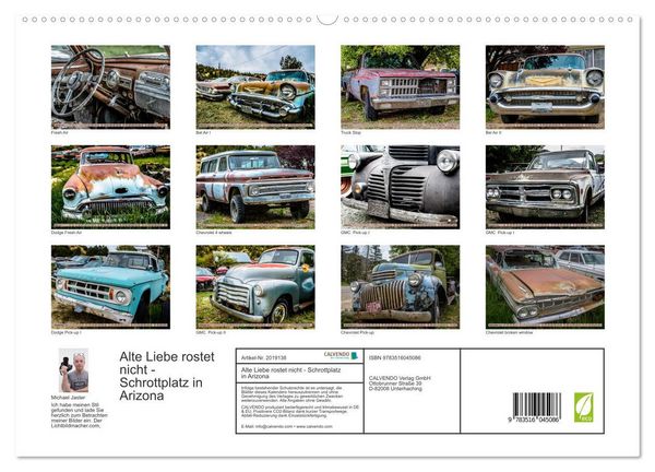 Produktbild: Alte Liebe rostet nicht - Schrottplatz in Arizona (hochwertiger Premium Wandkalender 2026 DIN A2 quer), Kunstdruck in Hochglanz