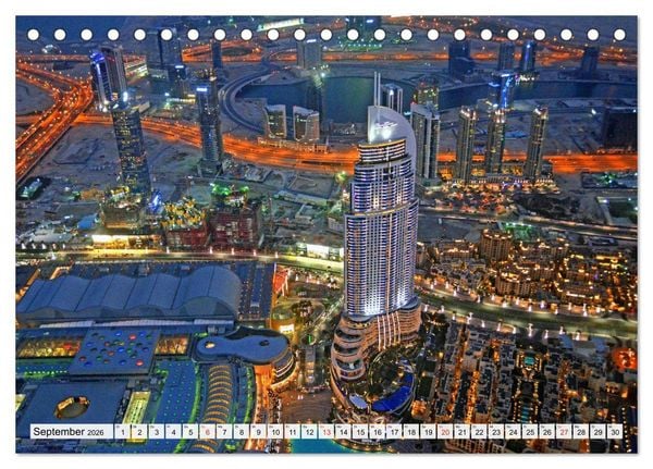 Produktbild: Einzigartiges DUBAI, die Metropole der Superlative (Tischkalender 2026 DIN A5 quer), CALVENDO Monatskalender