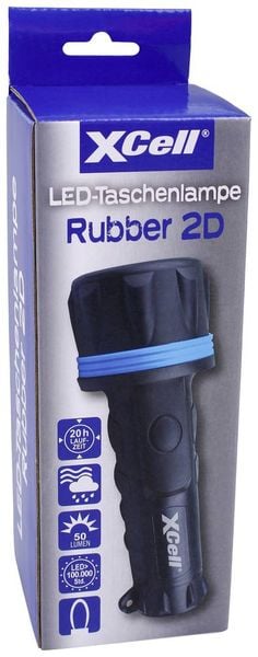 Produktbild: XCell Rubber 2D LED Taschenlampe batteriebetrieben 50lm 12h 191