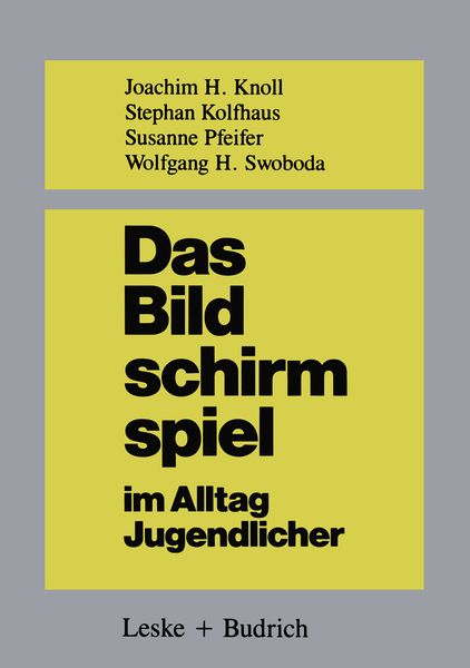 Produktbild: Das Bildschirmspiel im Alltag Jugendlicher