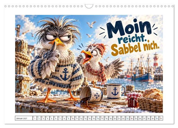 Produktbild: K&uuml;stenk&ouml;ppe (Wandkalender 2027 DIN A3 quer), CALVENDO Monatskalender