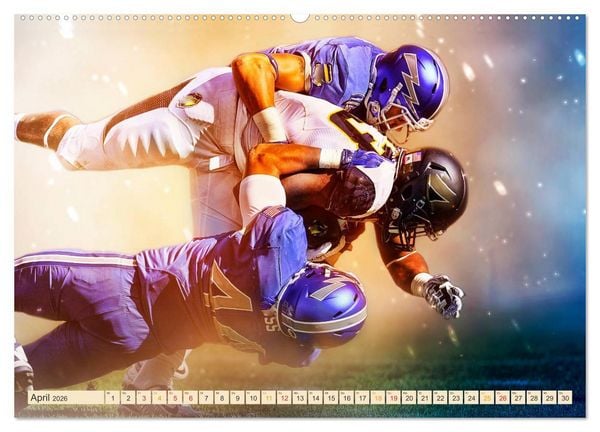 Produktbild: American Football - Fight (Wandkalender 2026 DIN A2 quer), CALVENDO Monatskalender