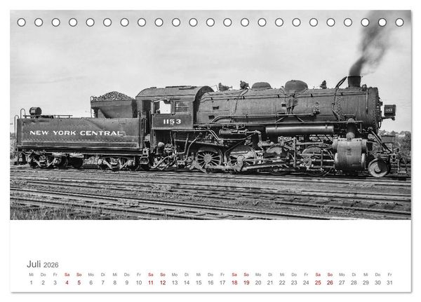 Produktbild: US-Dampflokomotiven (Tischkalender 2026 DIN A5 quer), CALVENDO Monatskalender