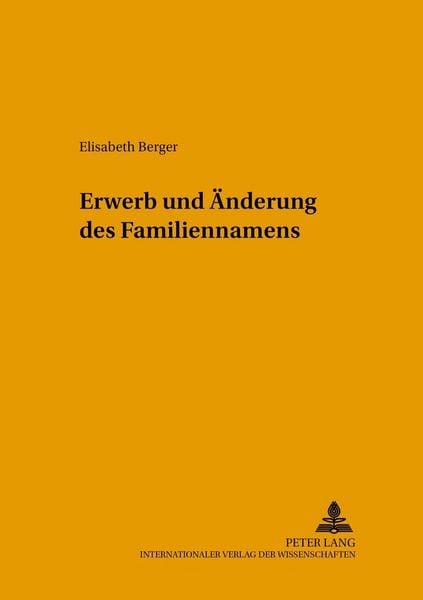 Produktbild: Erwerb und &Auml;nderung des Familiennamens