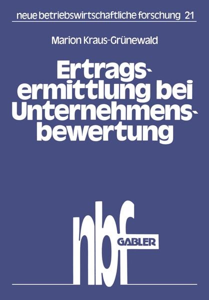 Produktbild: Ertragsermittlung bei Unternehmensbewertung