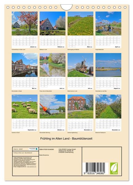 Produktbild: Fr&uuml;hling im Alten Land - Baumbl&uuml;tenzeit (Wandkalender 2026 DIN A4 hoch), CALVENDO Monatskalender