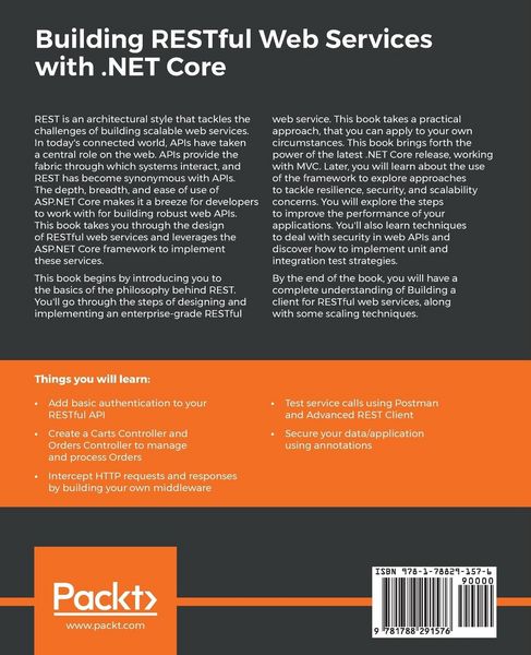 Produktbild: Building RESTful Web Services with .NET Core