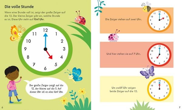 Produktbild: Puzzle & Buch: Die Uhrzeit lernen